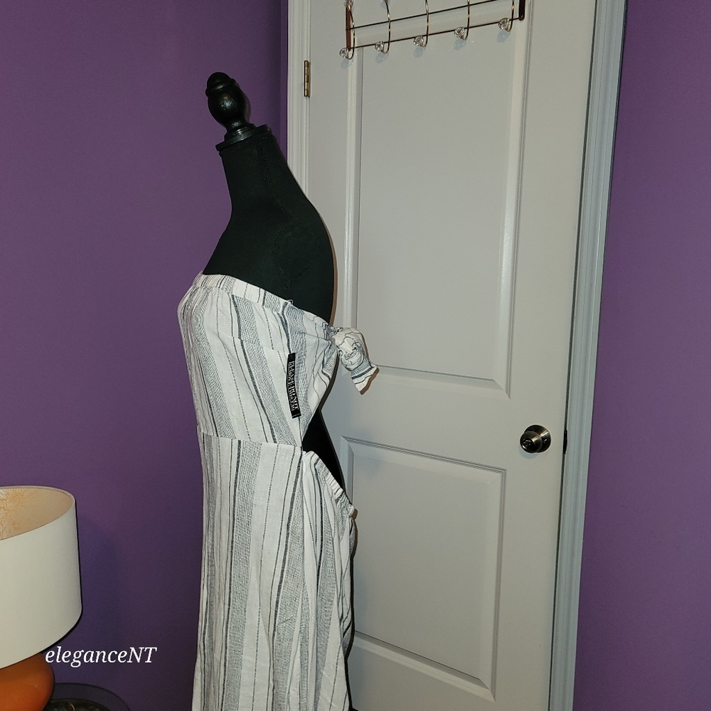 NY & Co. SoHo Street  Black and White Striped Women's Dress Sz: XL NWT - Picture 7 of 12